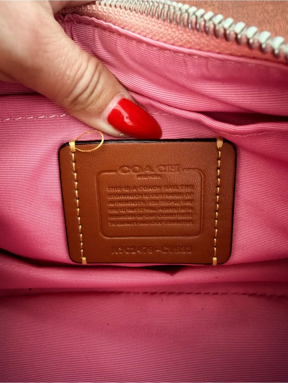 Coach Pink Signature Canvas Hobo Shoulder Bag